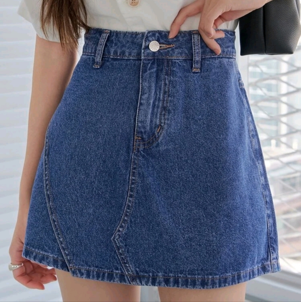 DAISY Denim washed High Waist Skort Medium Wash S (0)